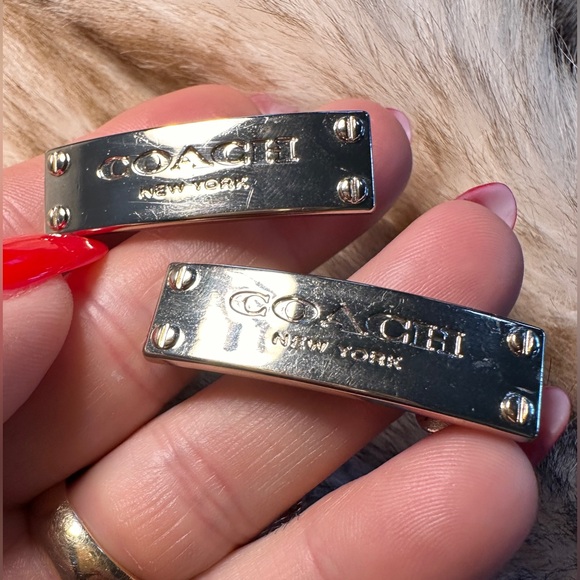 Set of 2 Coach Monogram Gold Tone Hardware - Picture 3 of 6